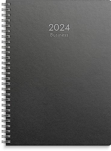 Burde Kalender Terminplaner 2024, A5, Vertikales-L Schwarz